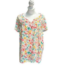 Croft & Barrow women's size 1X floral blouse